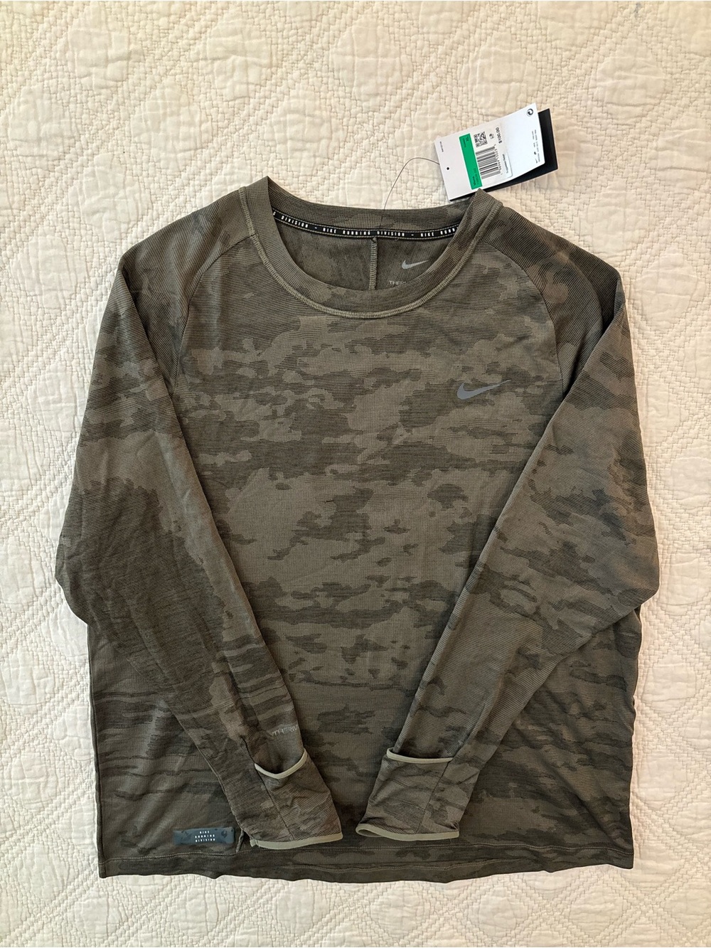 NWT Nike Therma Fit ADV Running Division Long Sleeve Top Mens XL Camo Shirt Gym
